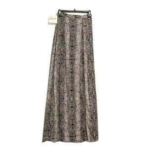 Fame‎ and Partners animal print long maxi skirt size 4, New